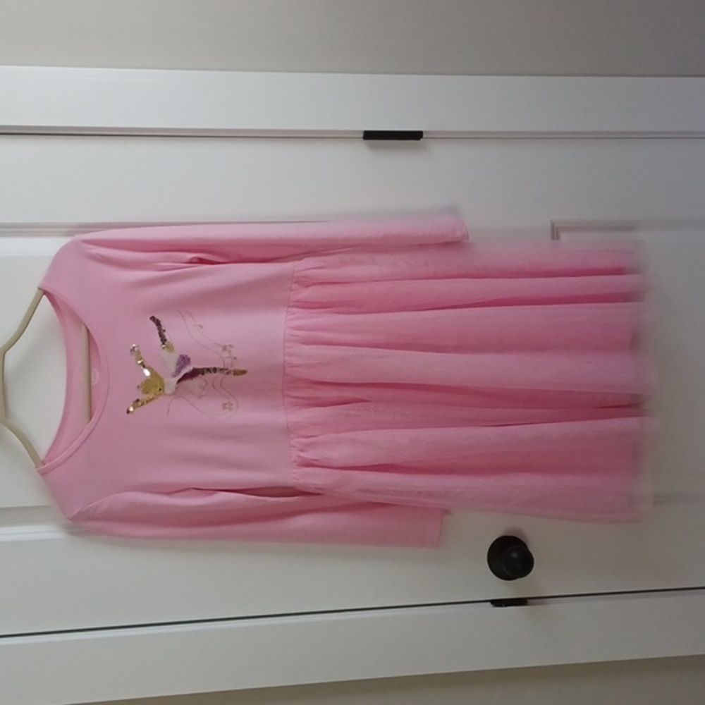 Girls pink tutu dancer dress